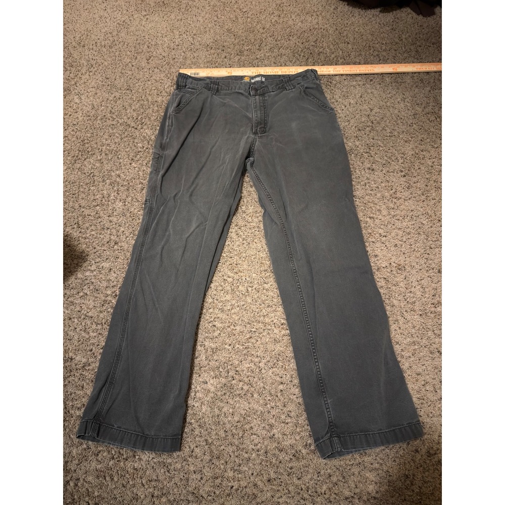 Carhartt Relaxed Fit Canvas Work Pants Shadow Gray 38x32